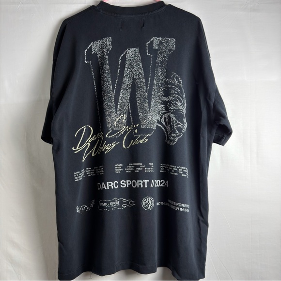 Darc Sport Wolves Club Shirt Mens Large Black Limited 1582 Of 2000 Big W Back - Picture 2 of 14